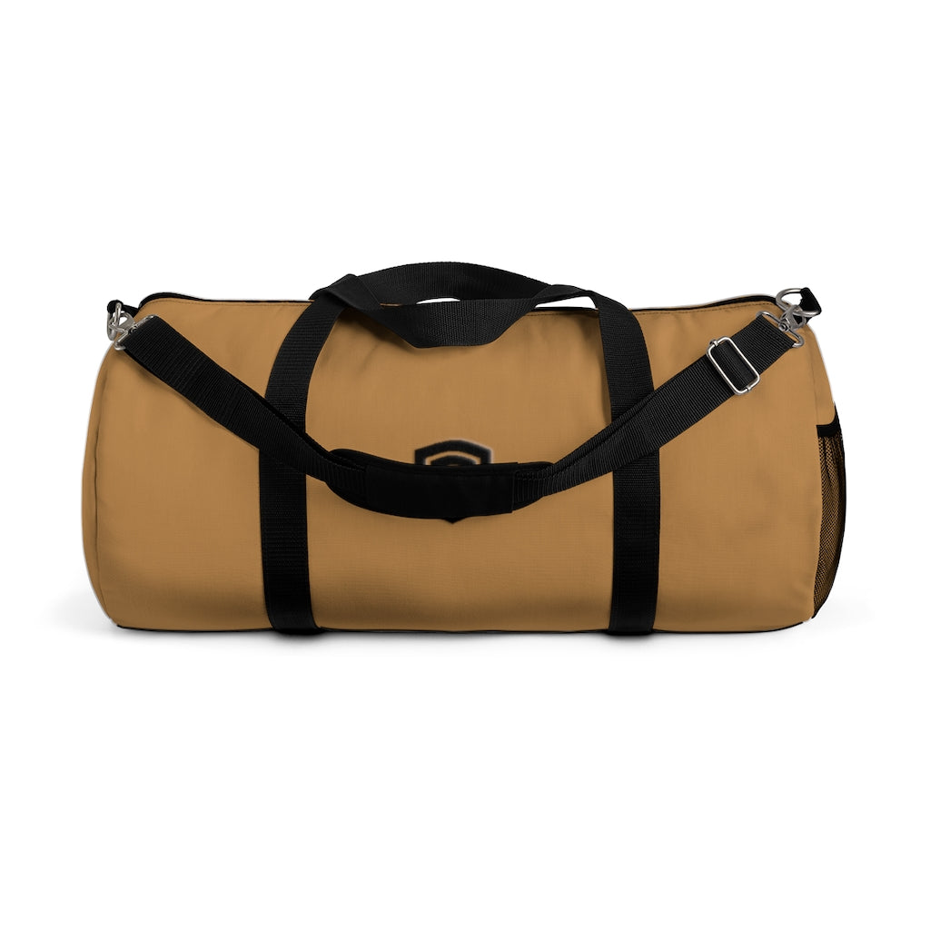 Brown Duffel Bag Black Logo