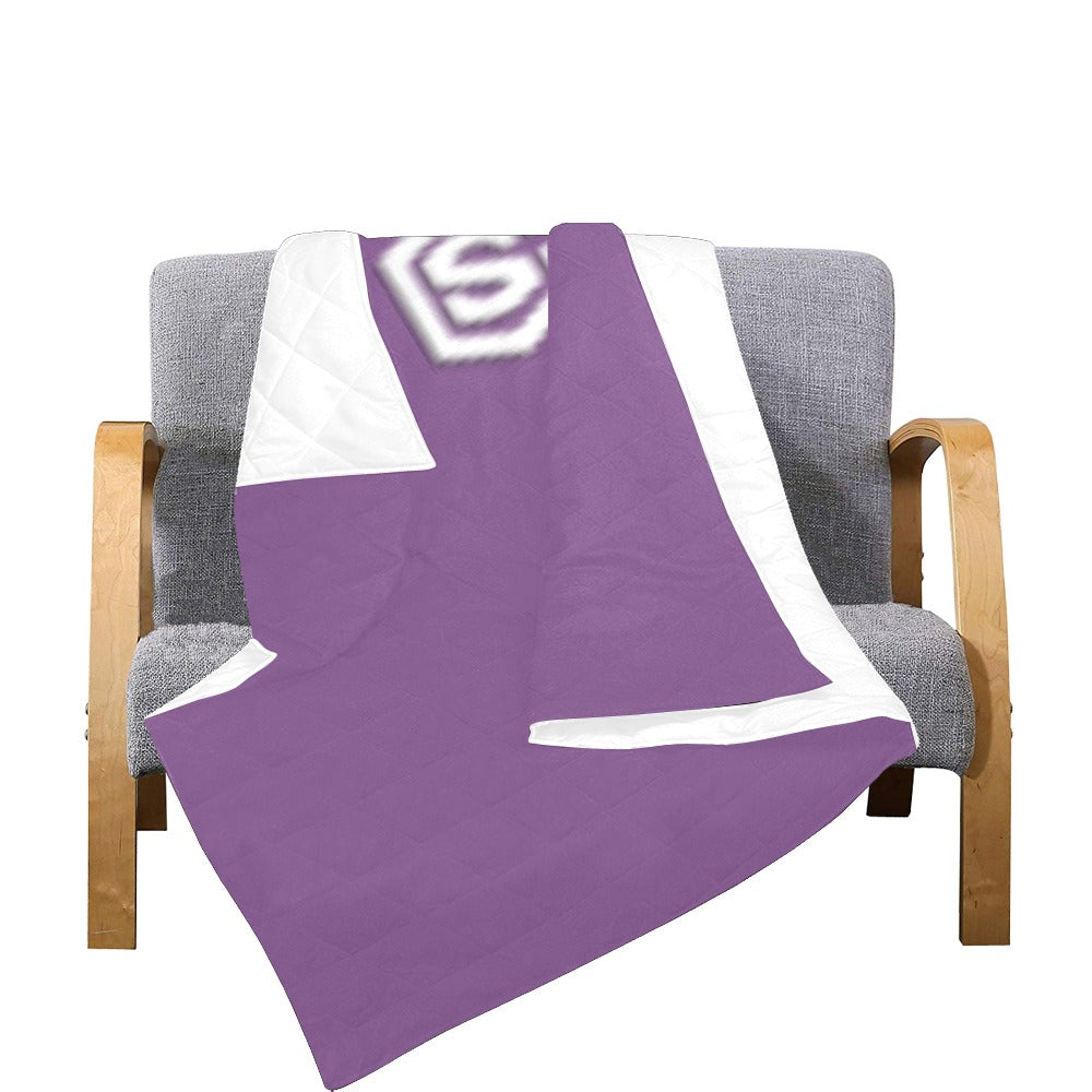 BLUE CUSTOM QUILT WHITE LOGO Custom Quilt  70" x 80"