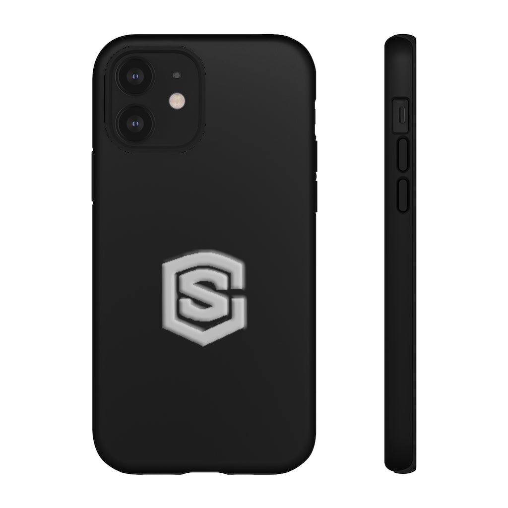 Black Tough Cases Silver Logo