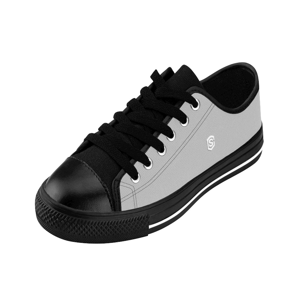 grey Men's Sneakers - white logo