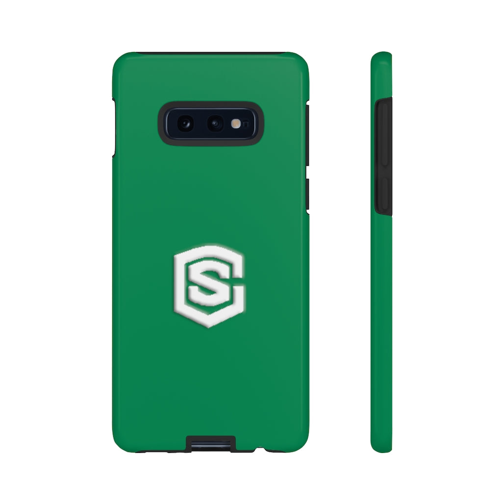 Green Tough Cases White Logo