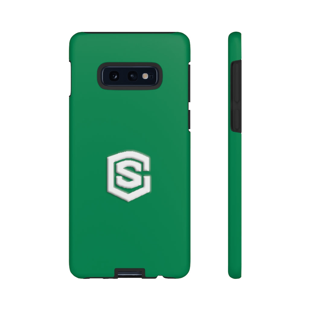 Green Tough Cases White Logo