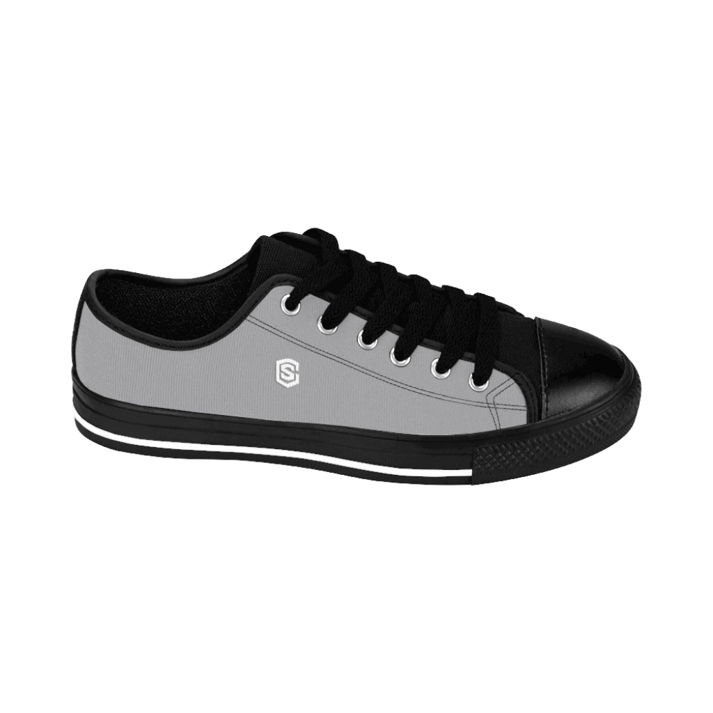 grey Men's Sneakers - white logo