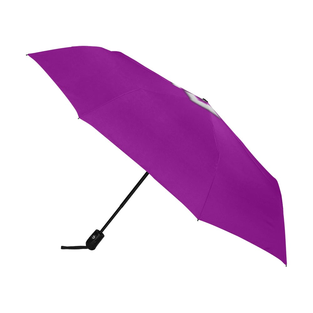 Purple Anti-UV Automatic Umbrella With Silver Logo Anti-UV Automatic Umbrella(Outside Printing)(Model U09)