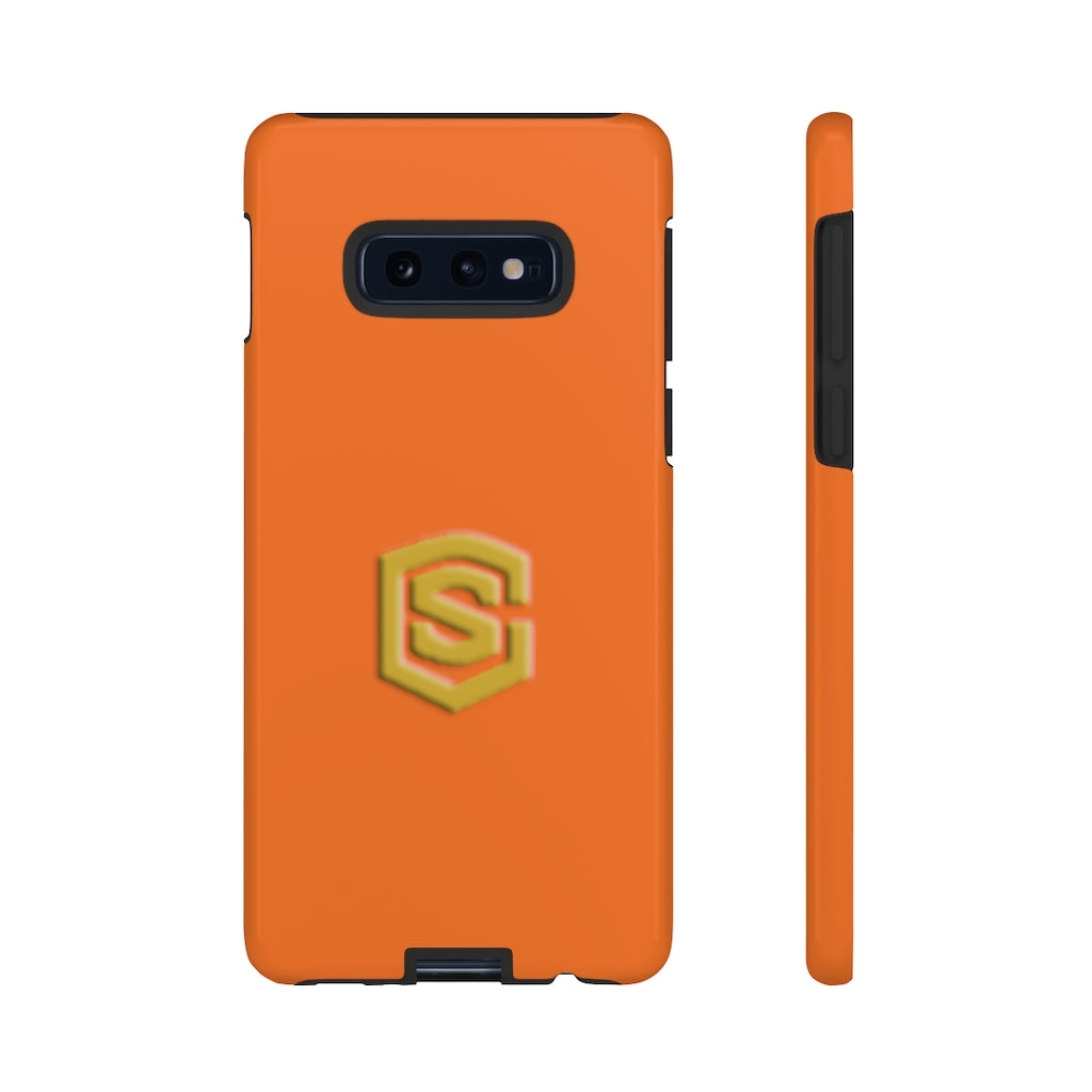 Orange Tough Cases Gold Logo