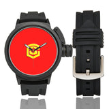 RED MEN SPORT WATCH WITH YELLOW LOGO Men's Sport Watch (Model 309)