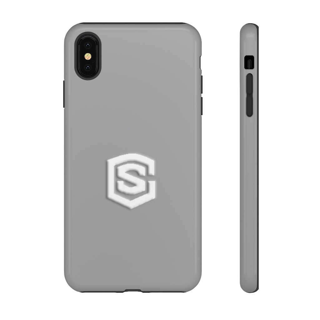 Silver Tough Cases White Logo