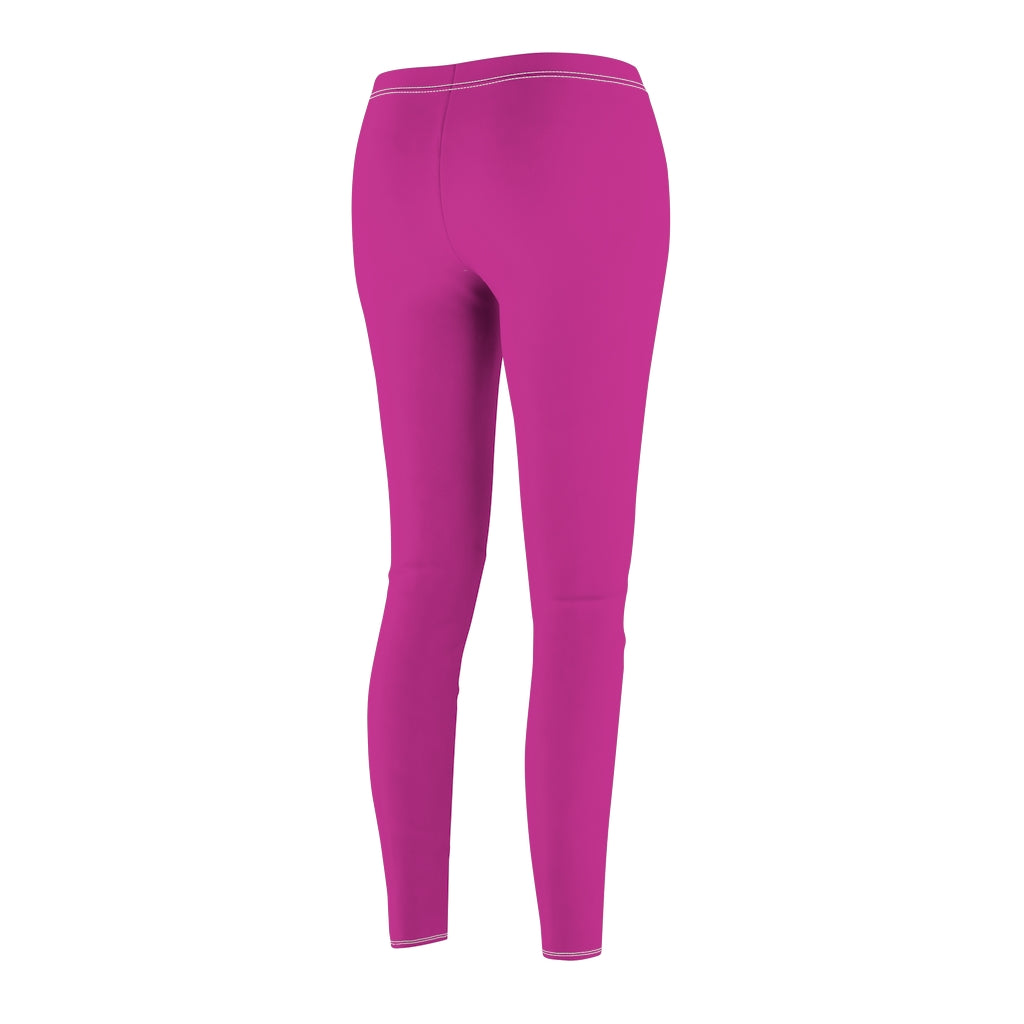 Pink Women's Cut & Sew Casual Leggings Pink logo