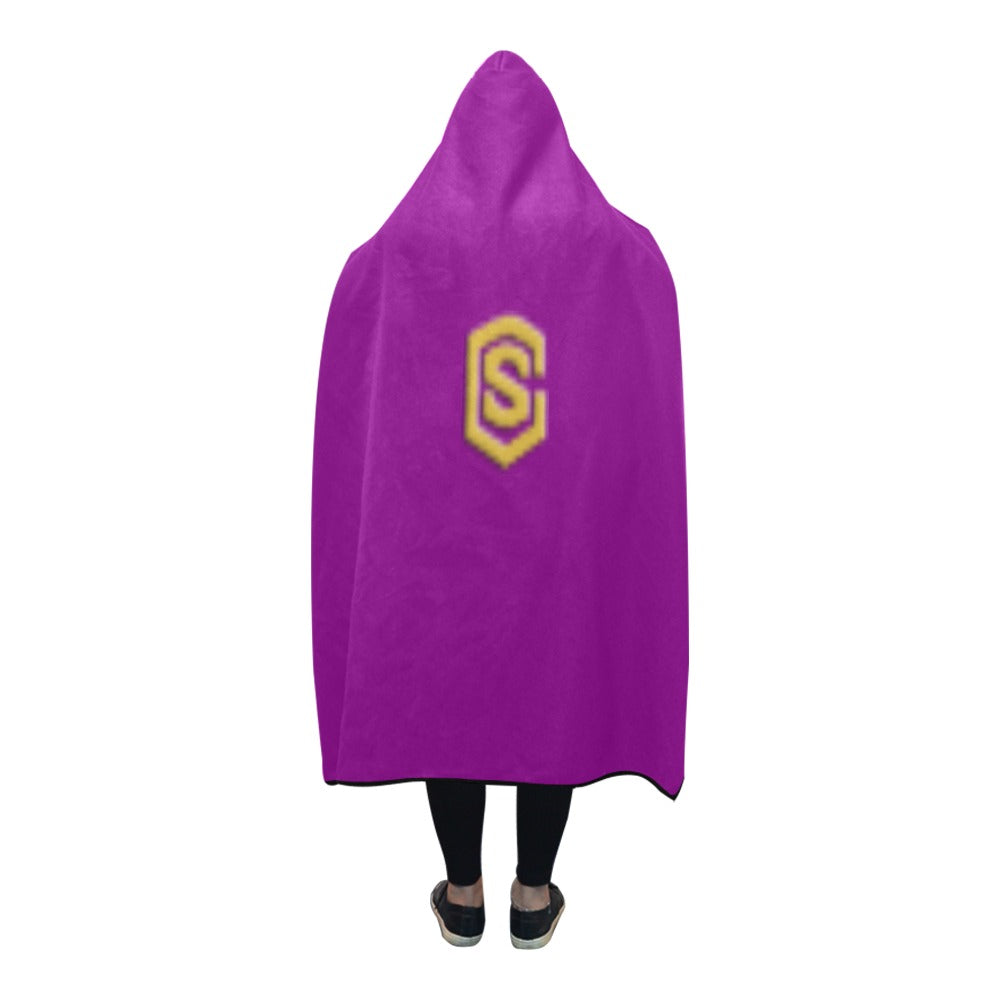 Purple Hooded Blanket 80"x56" with Gold Logo Hooded Blanket 80"x56"