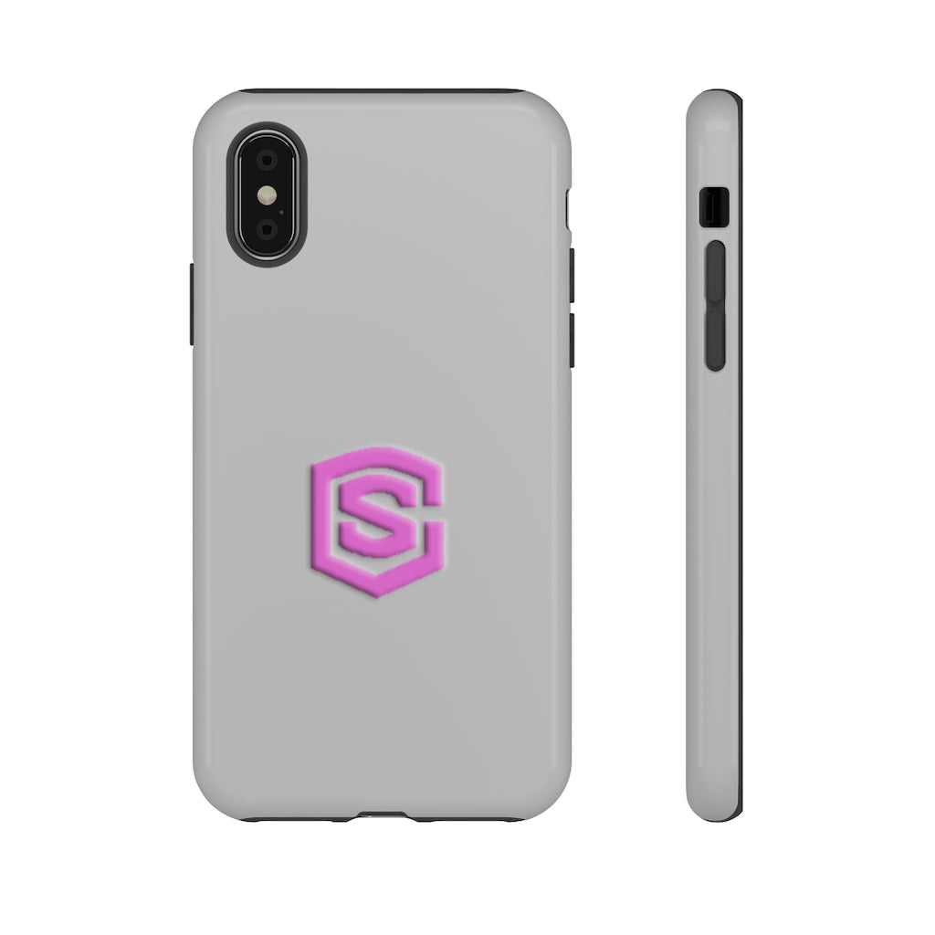 Silver Tough Cases Pink Logo