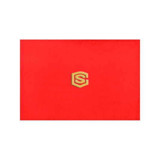 Red Placemats 12" x 18" With Gold Logo Placemats 12" x 18" (Set of 2)