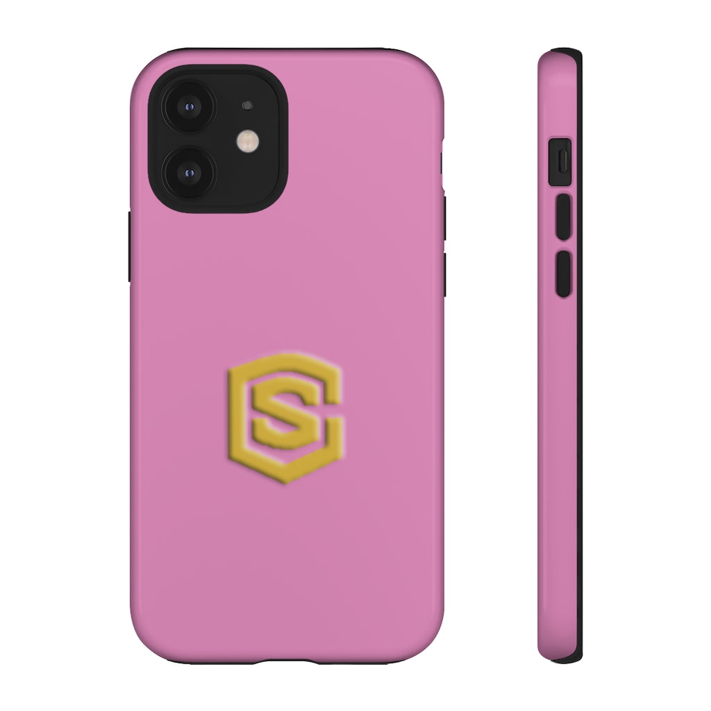Pink Tough Cases Gold Logo