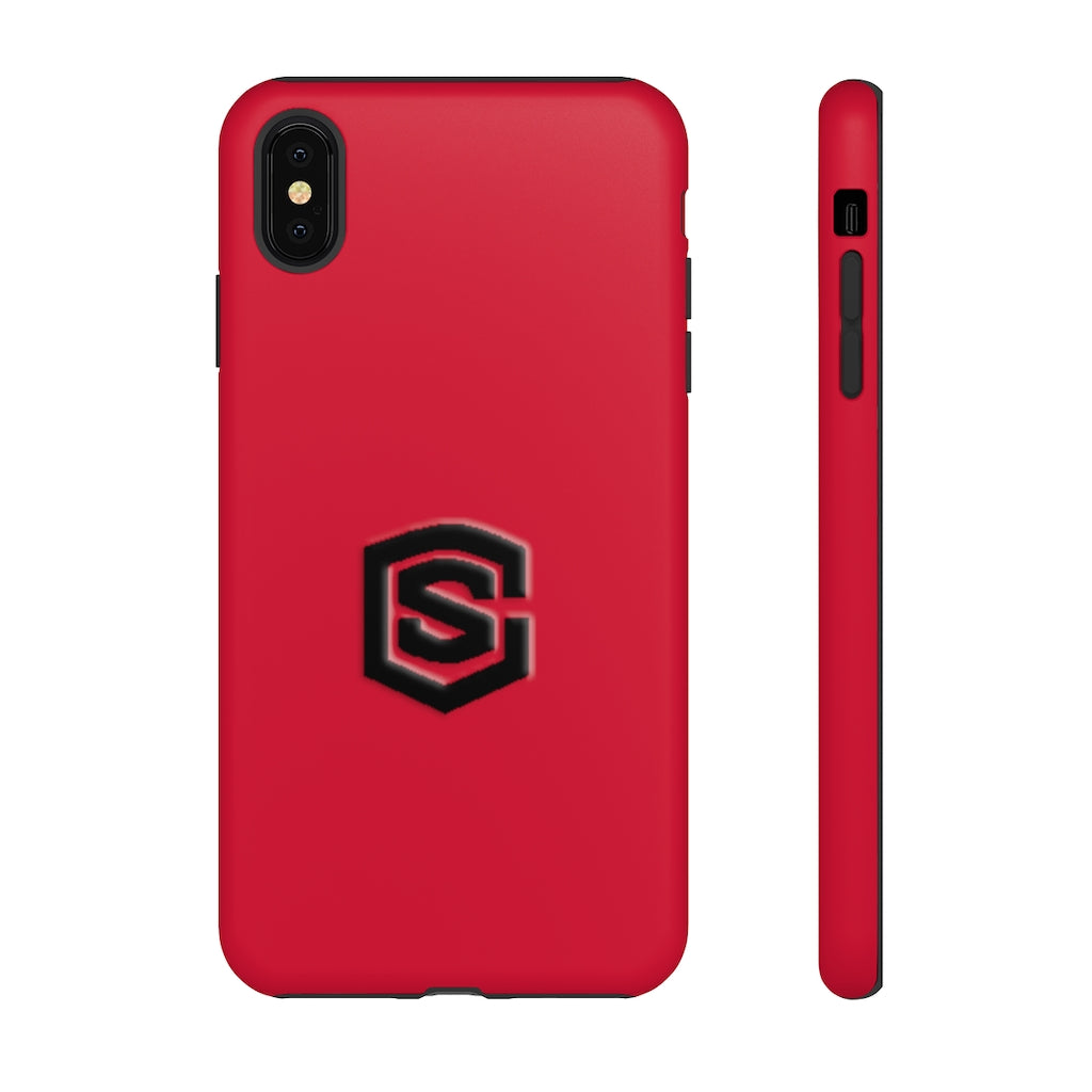 Red Tough Cases Black Logo