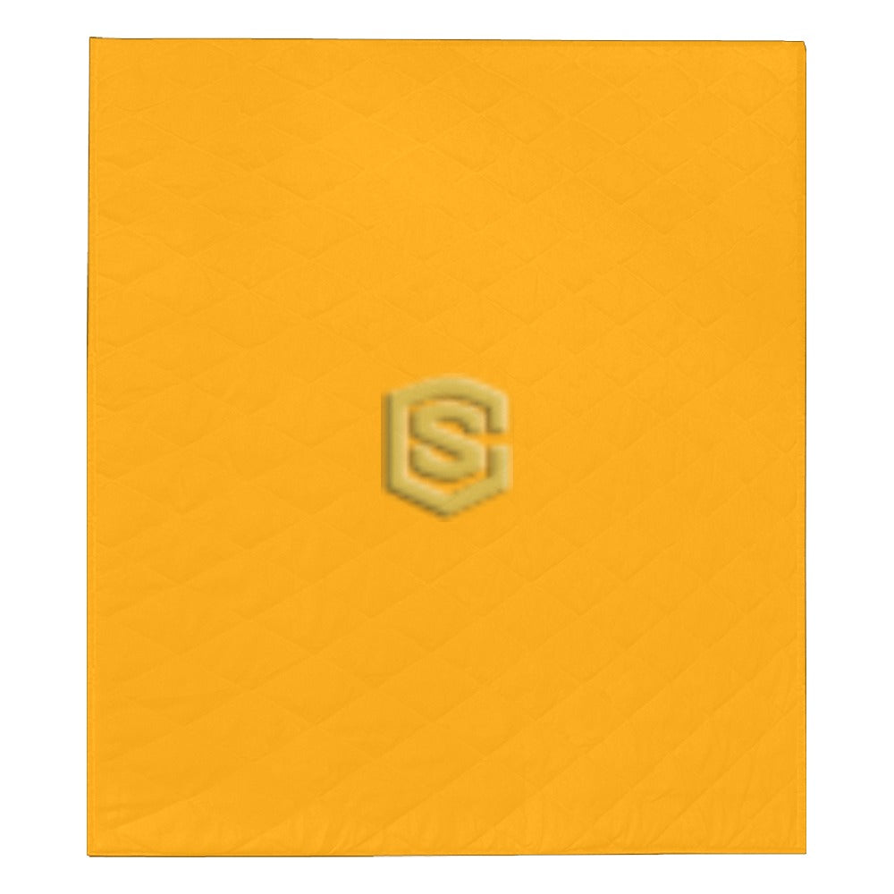 ORANGE CUSTOM QUILT GOLD  LOGO Custom Quilt  70" x 80"