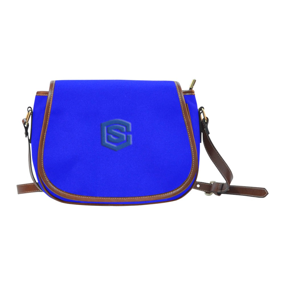 BLUE Saddle Bag WITH BLUE LOGO Saddle Bag (Model 1649) (Small)