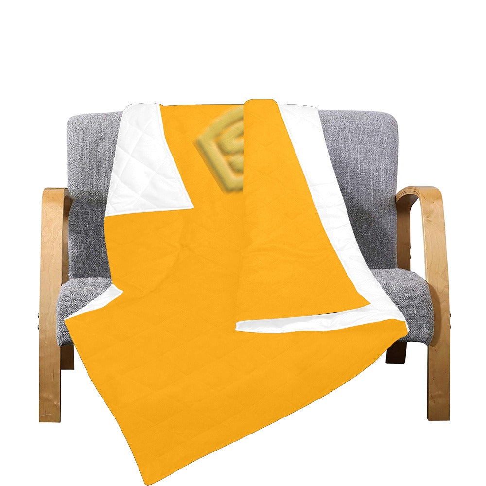 ORANGE CUSTOM QUILT GOLD  LOGO Custom Quilt  70" x 80"