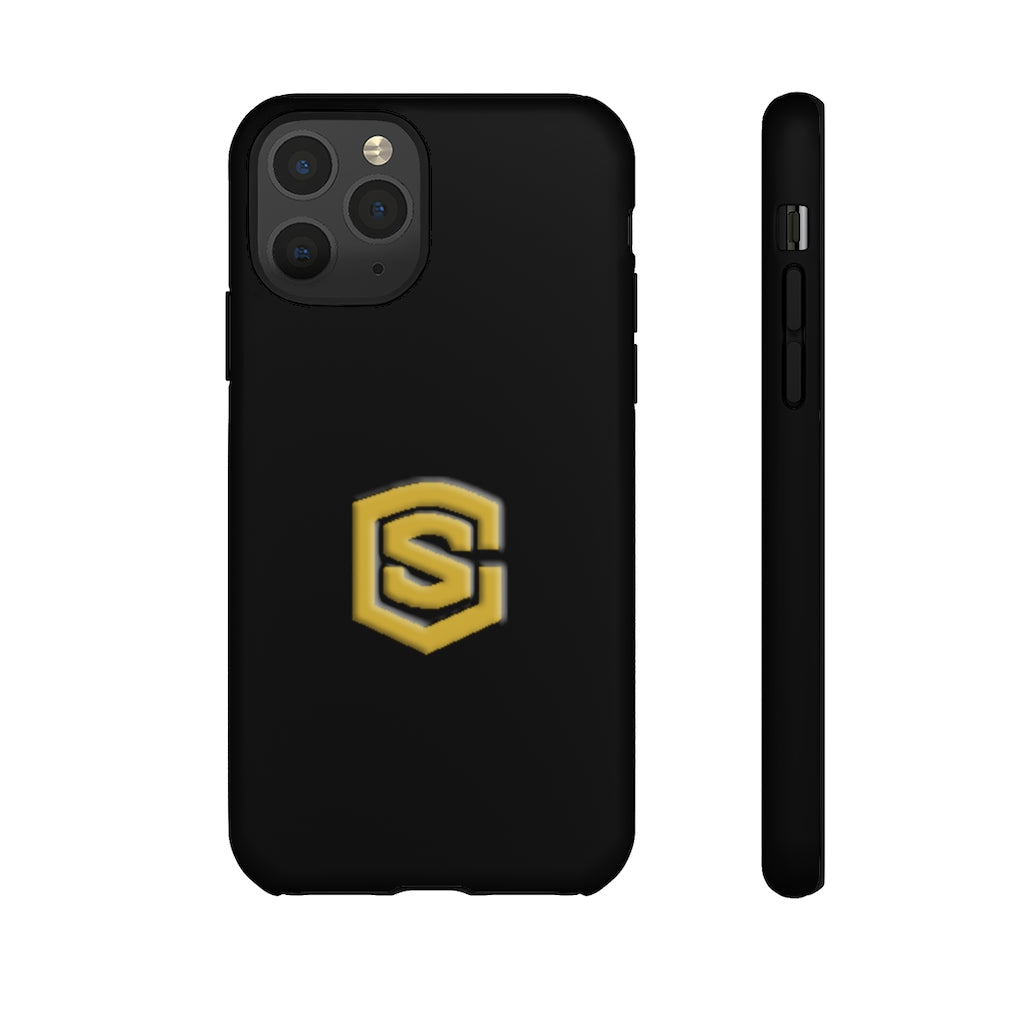 Black Tough Cases Gold Logo