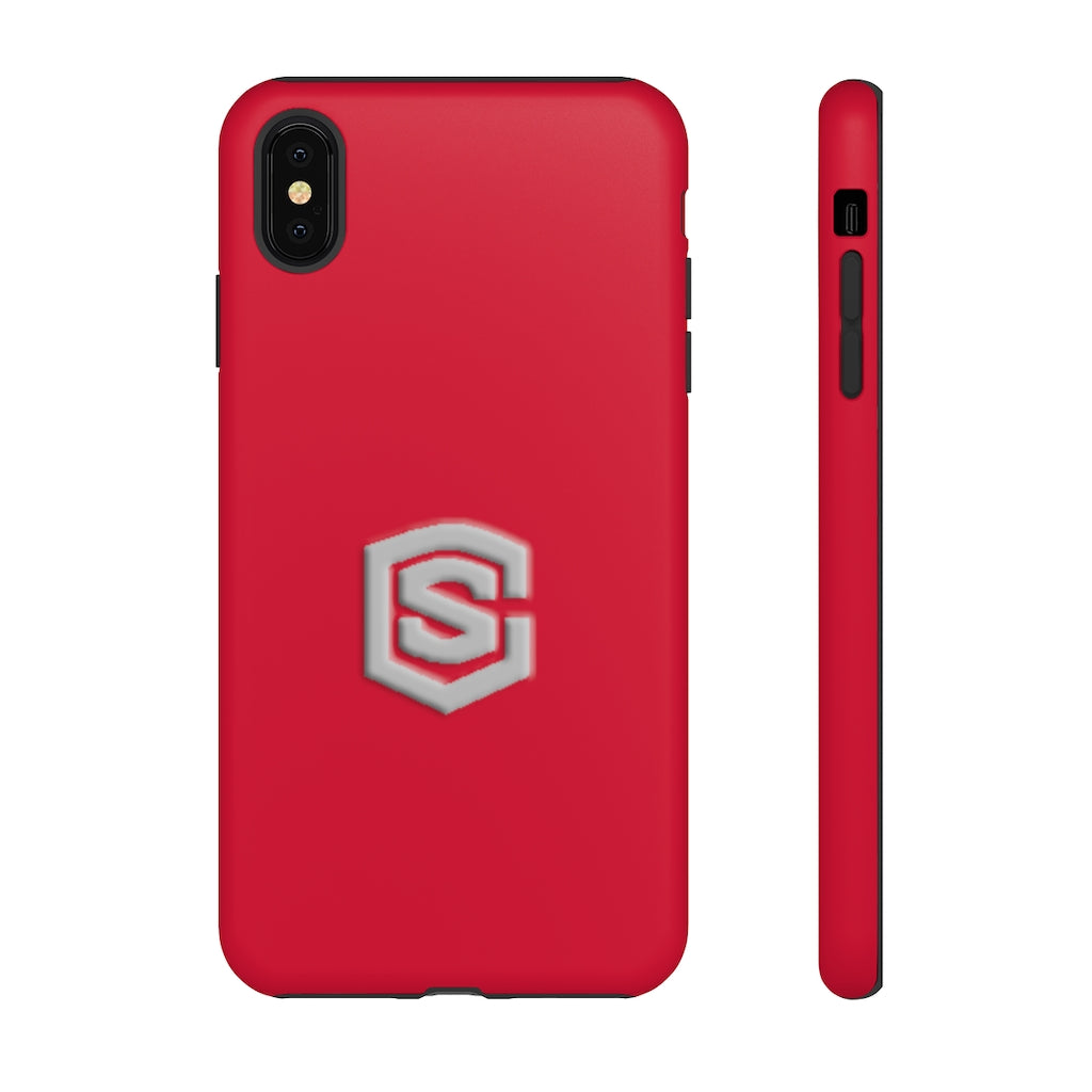 Red Tough Cases Silver Logo