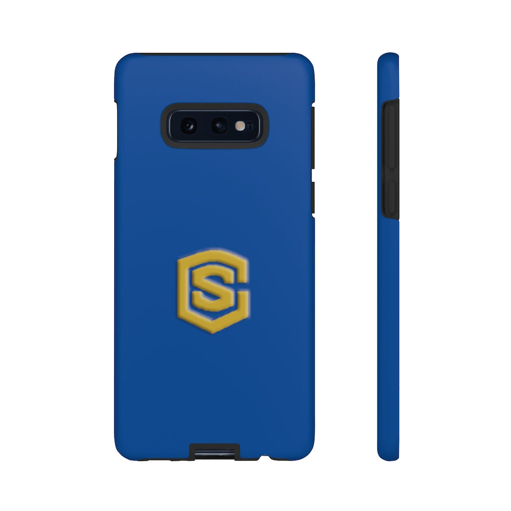Blue Tough Cases Gold Logo