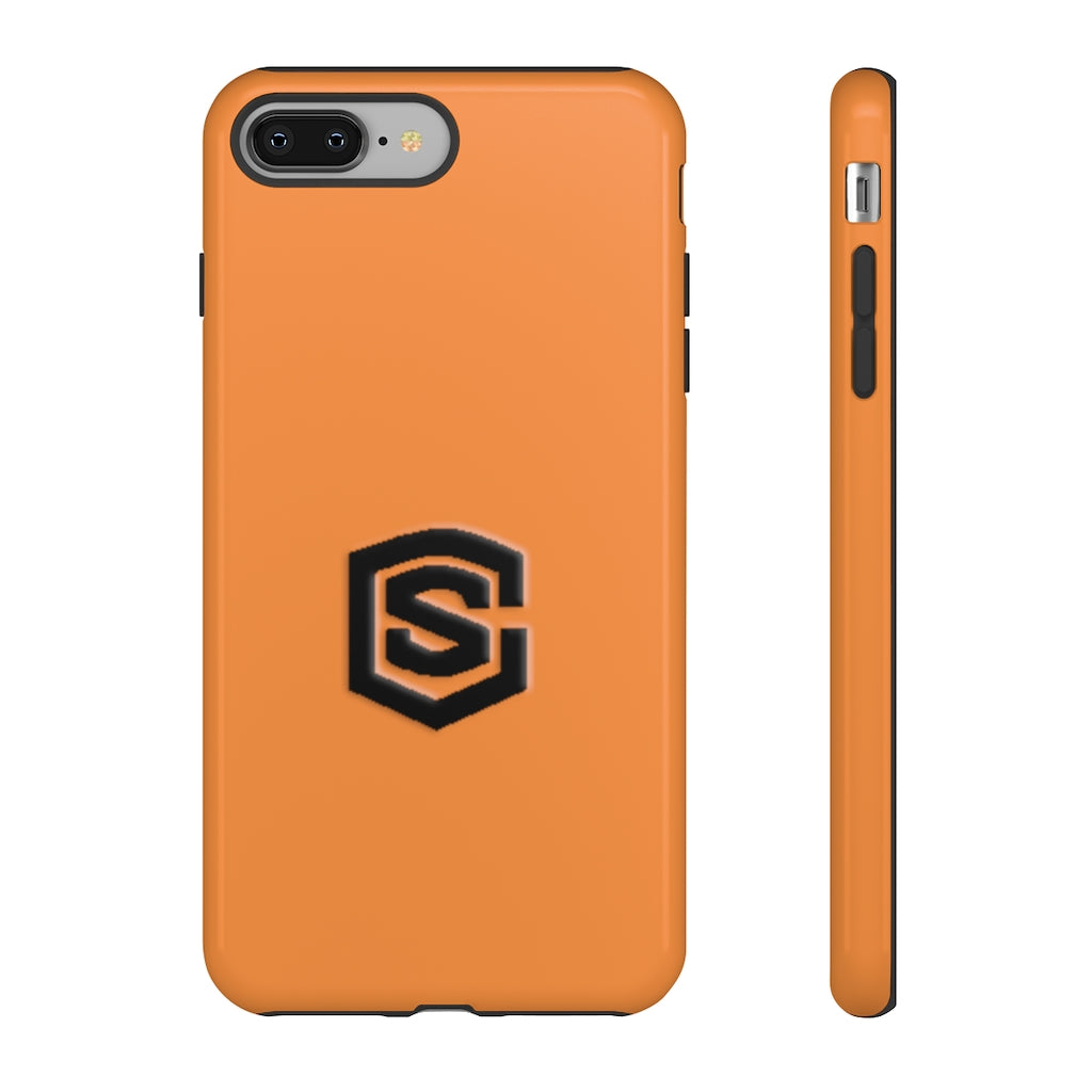 Orange Tough Cases Black Logo