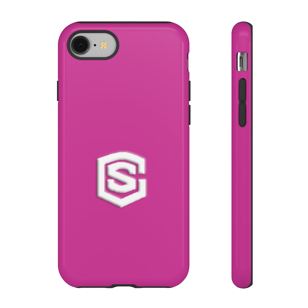Pink Tough Cases White Logo