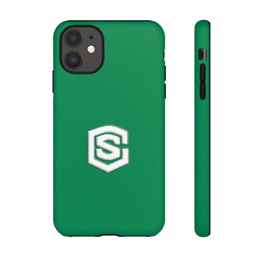 Green Tough Cases White Logo