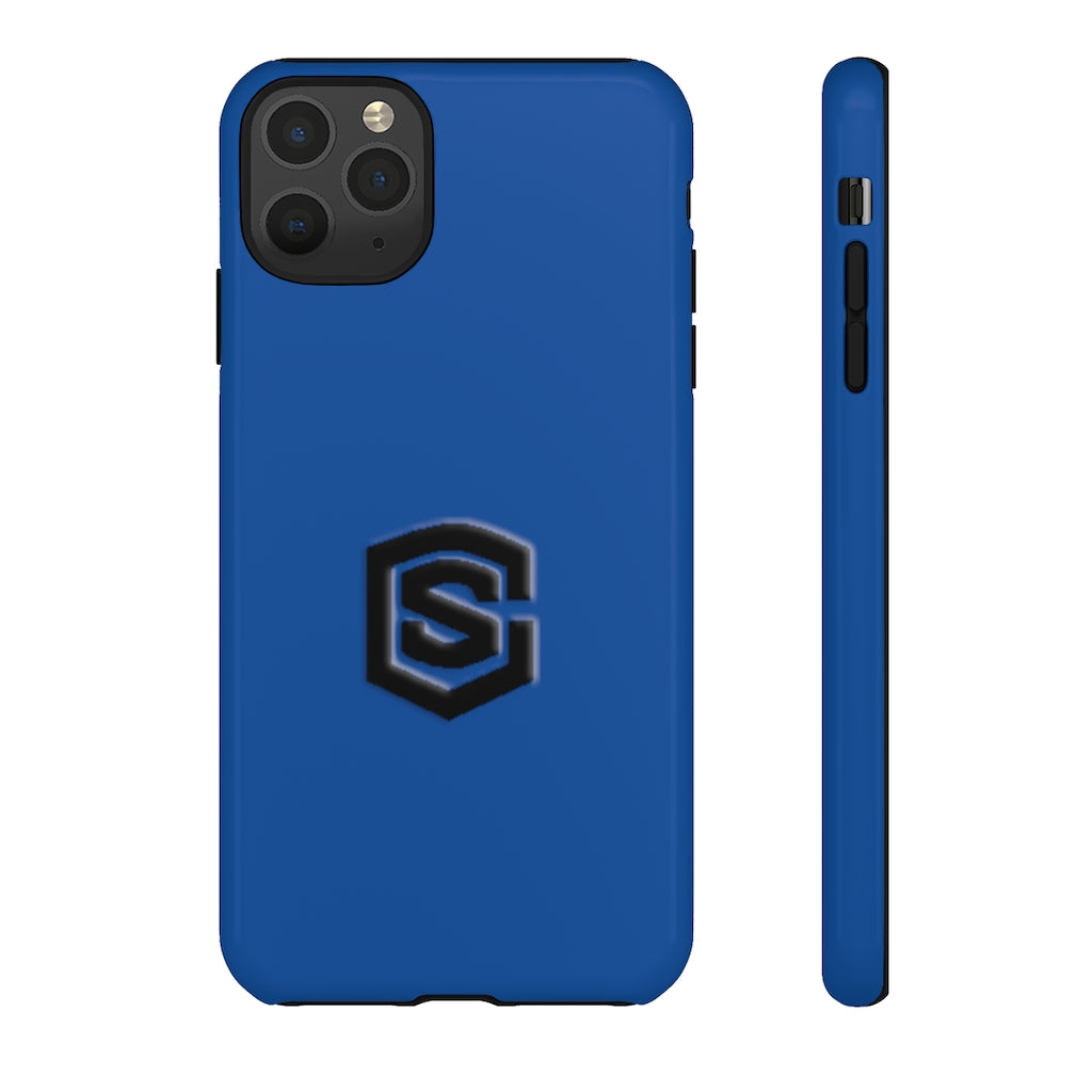 Blue Tough Cases Black Logo