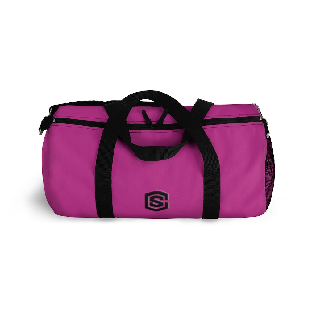 Pink Duffel Bag Black Logo