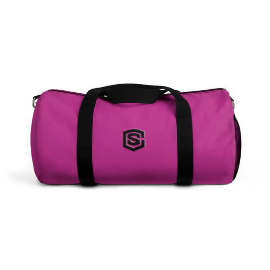 Pink Duffel Bag Black Logo