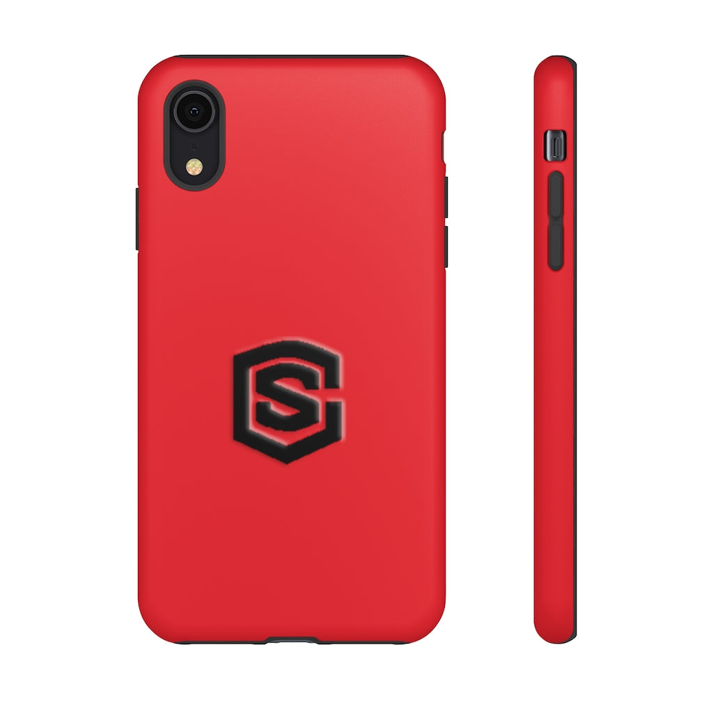 Red Tough Cases Black Logo