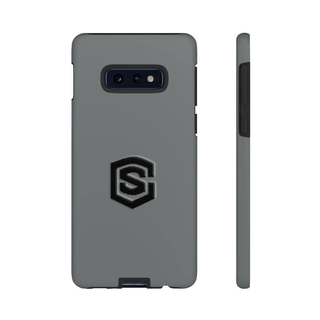Grey Tough Cases Black Logo