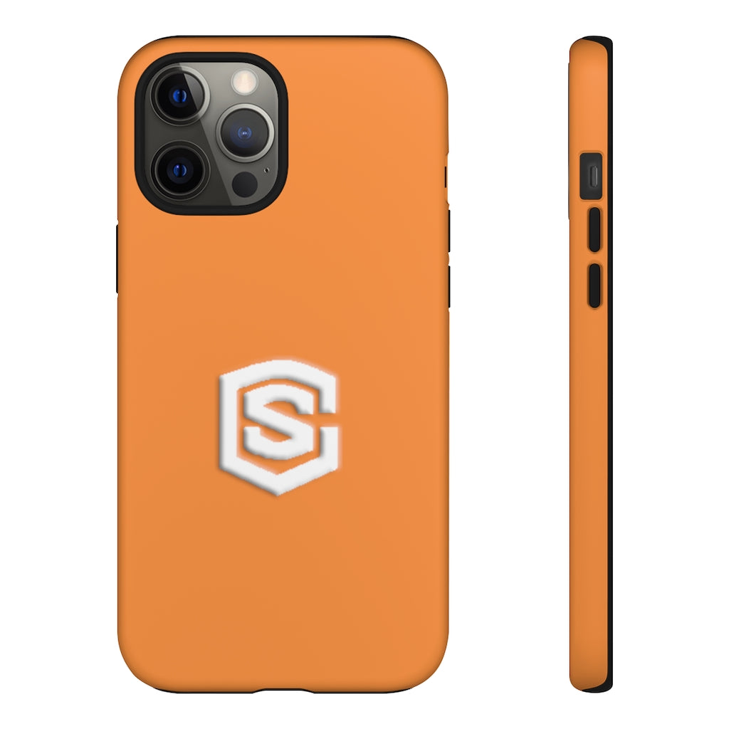 Orange Tough Cases White Logo