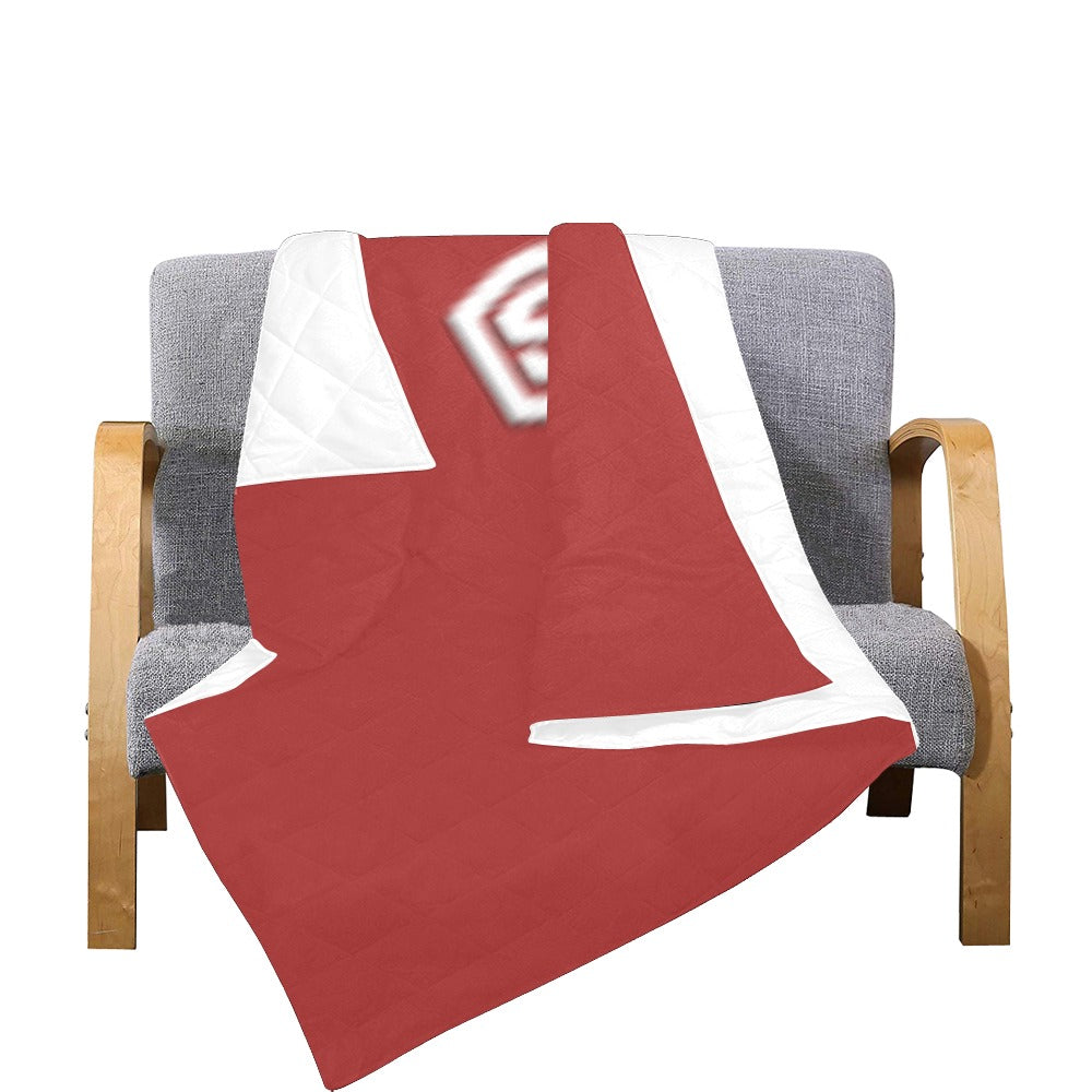 BROWN CISTOM QUILT WHITE  LOGO Custom Quilt  70" x 80"