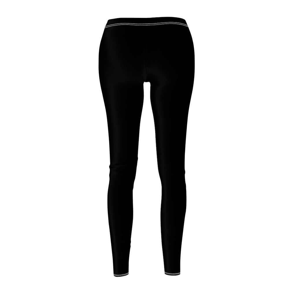 Black Women's Cut & Sew Casual Leggings Pink logo