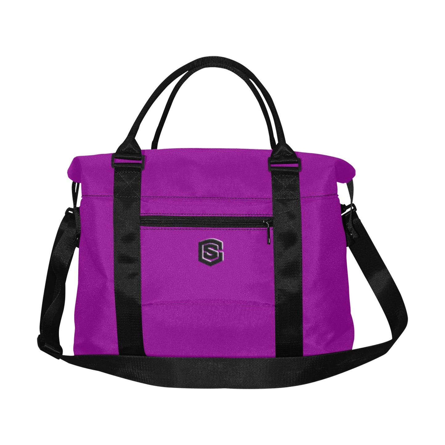Purple Large Capacity Duffle Bag With Black Logo Large Capacity Duffle Bag(Model1715)