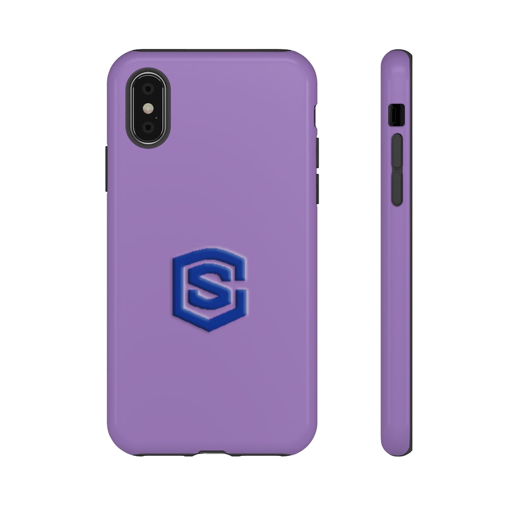 Purple Tough Cases Blue Logo