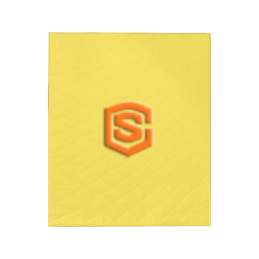 Yellow Custom Quilt Orange Logo Custom Quilt 50" x 60"