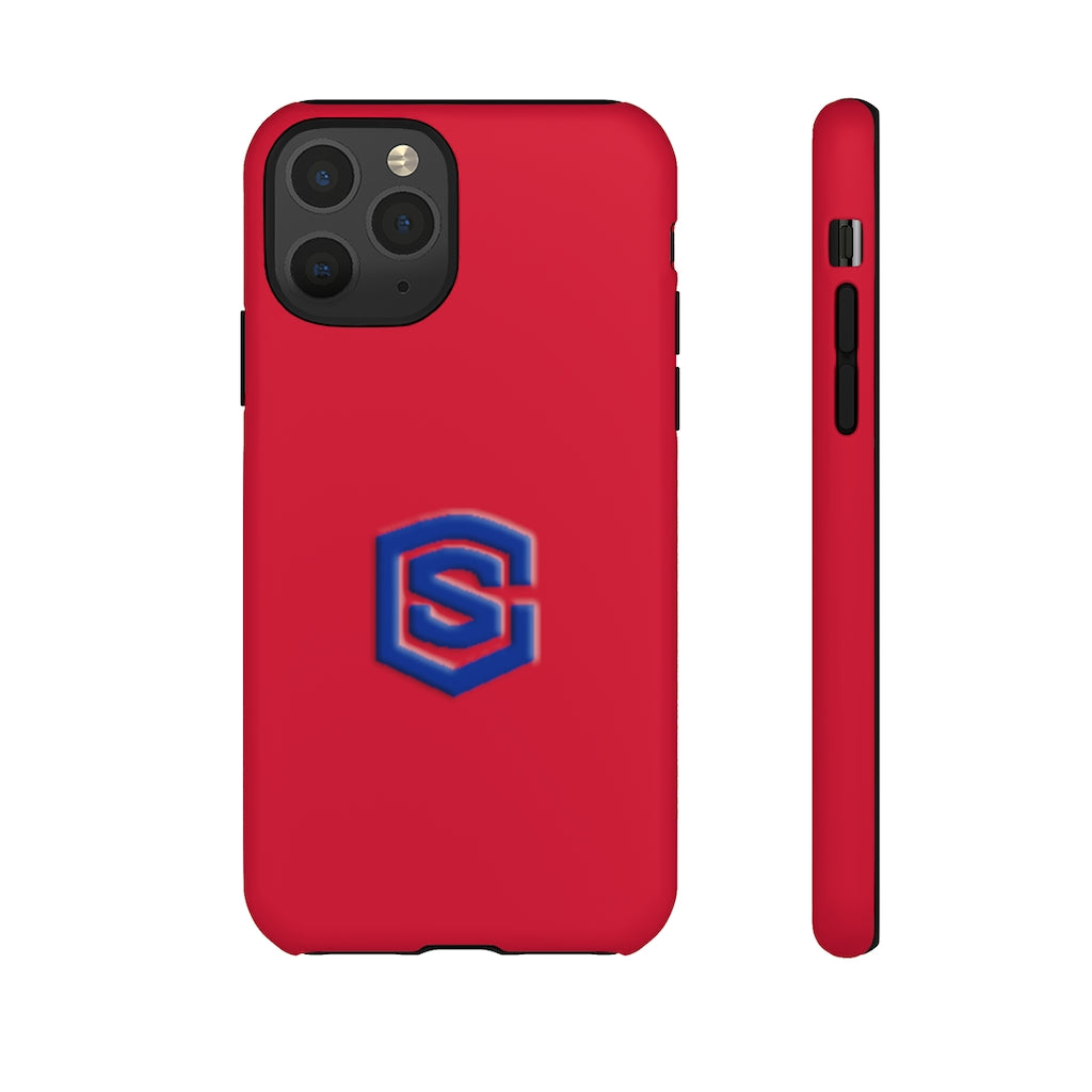 Red Tough Cases Blue Logo