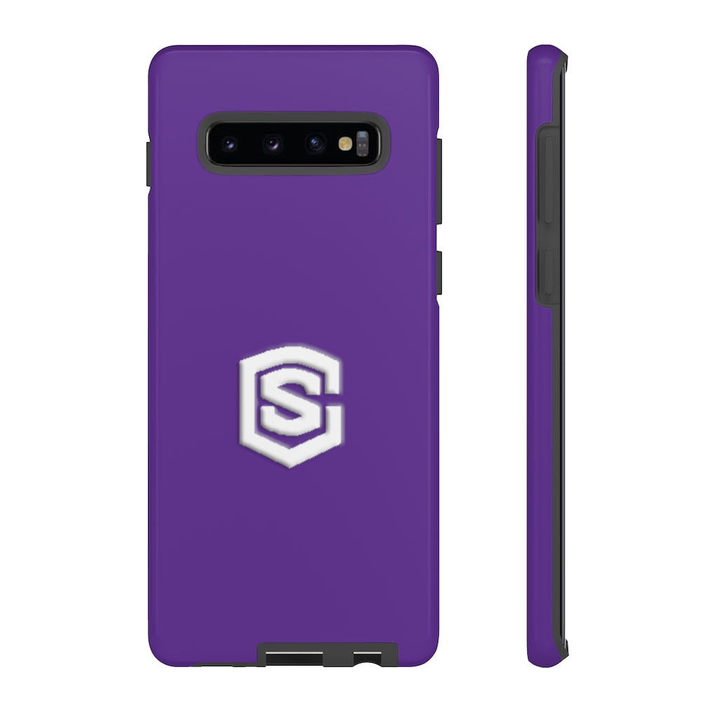 Purple Tough Cases White Logo