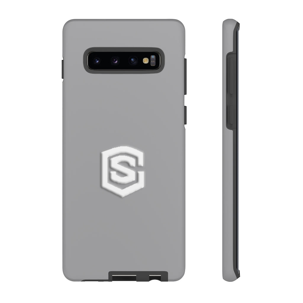 Silver Tough Cases White Logo