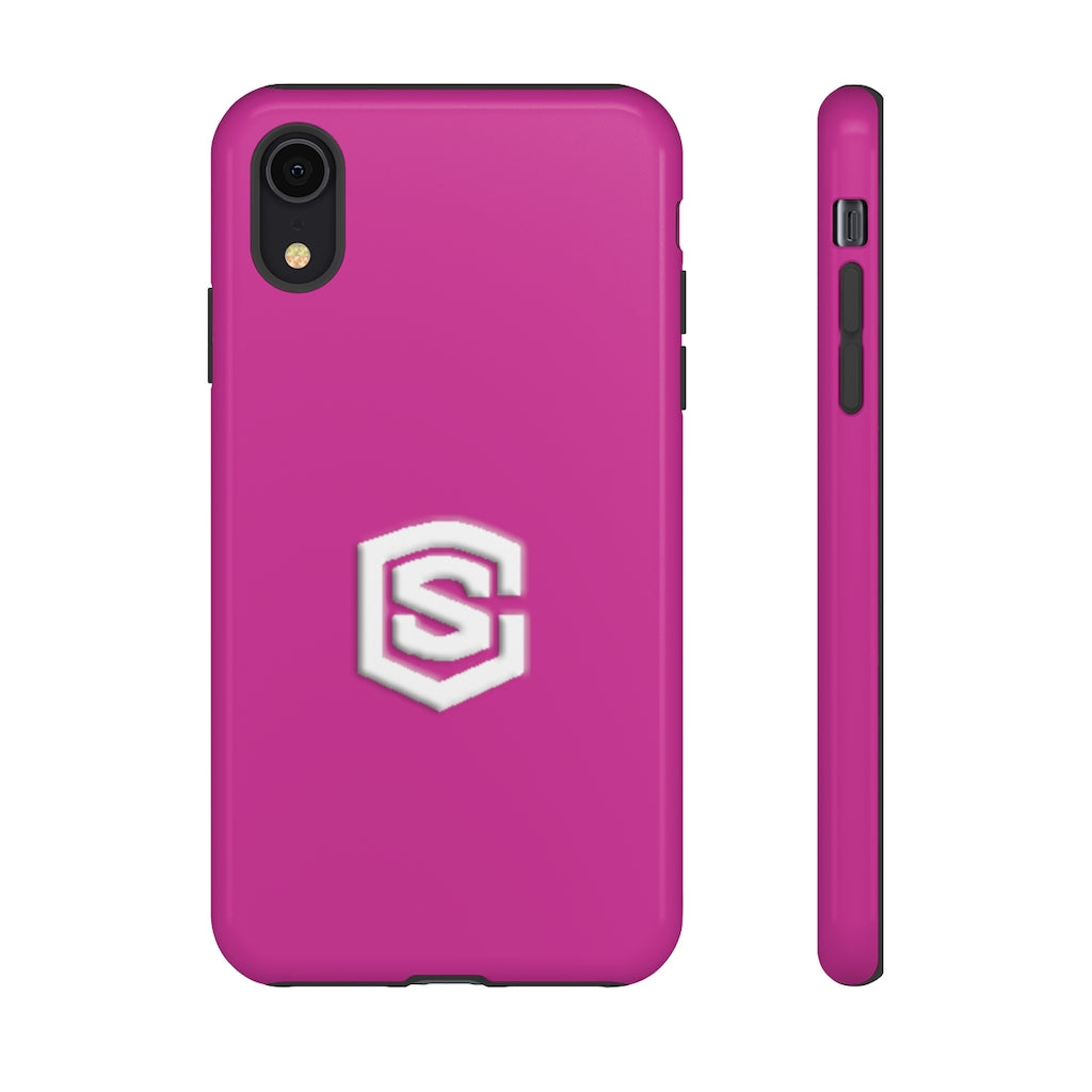 Pink Tough Cases White Logo