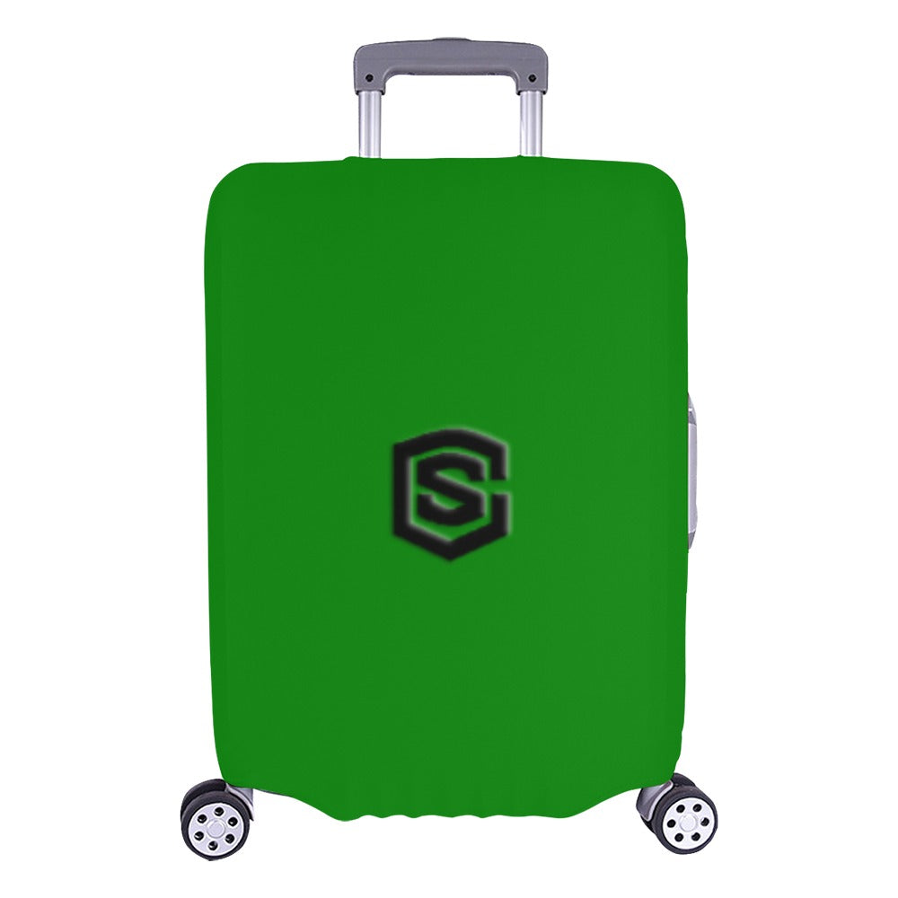 GREEN LUGGAGE COVER WITH BLACK LOGO Luggage Cover (Large Size) (26"-28")