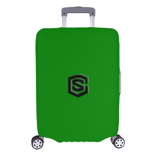 GREEN LUGGAGE COVER WITH BLACK LOGO Luggage Cover (Large Size) (26"-28")