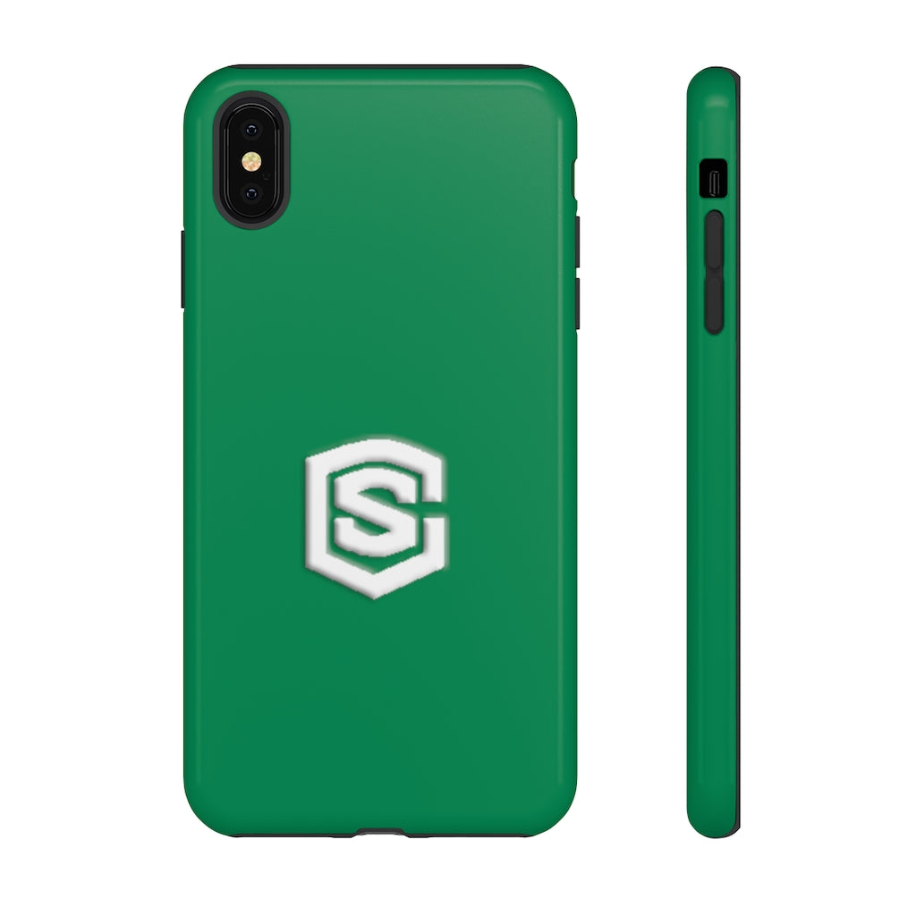 Green Tough Cases White Logo