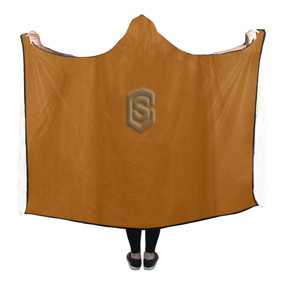 Brown Hooded Blanket 80"x56" with Brown Logo Hooded Blanket 80"x56"