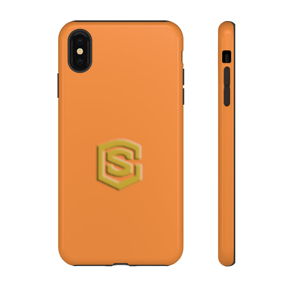 Orange Tough Cases Gold Logo