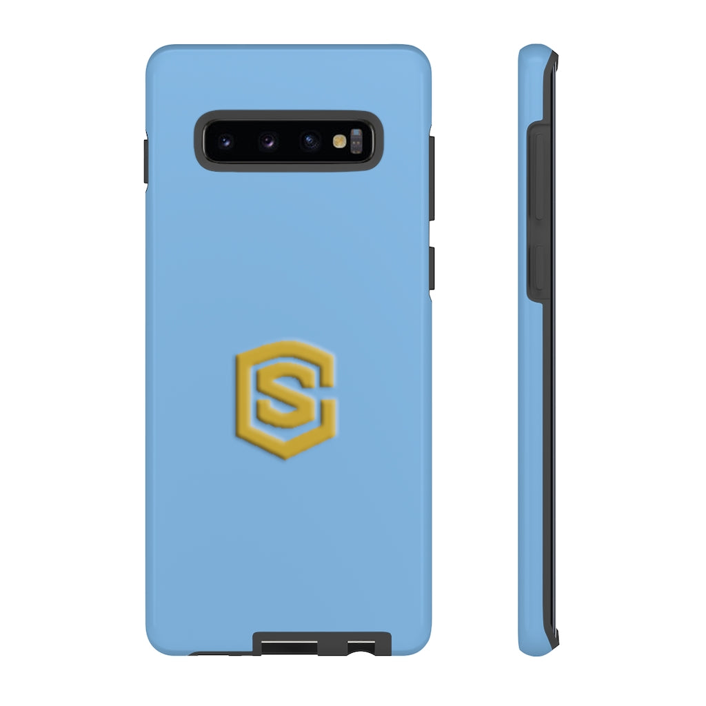 Blue Tough Cases Gold Logo