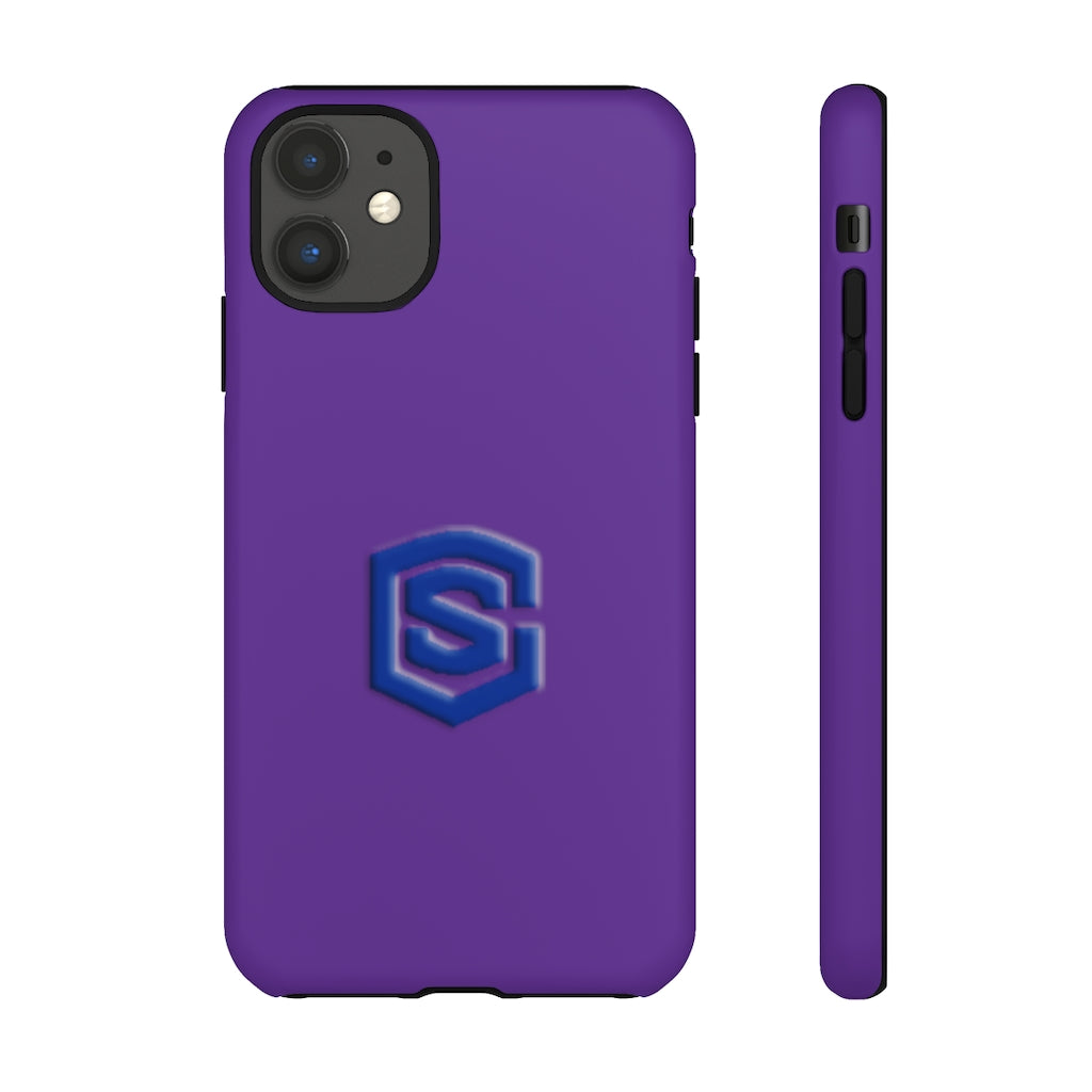 Purple Tough Cases Blue Logo