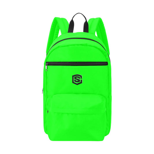 Green Travel Backpack With Black Logo Travel Backpack(Large Capacity)(Model 1691)