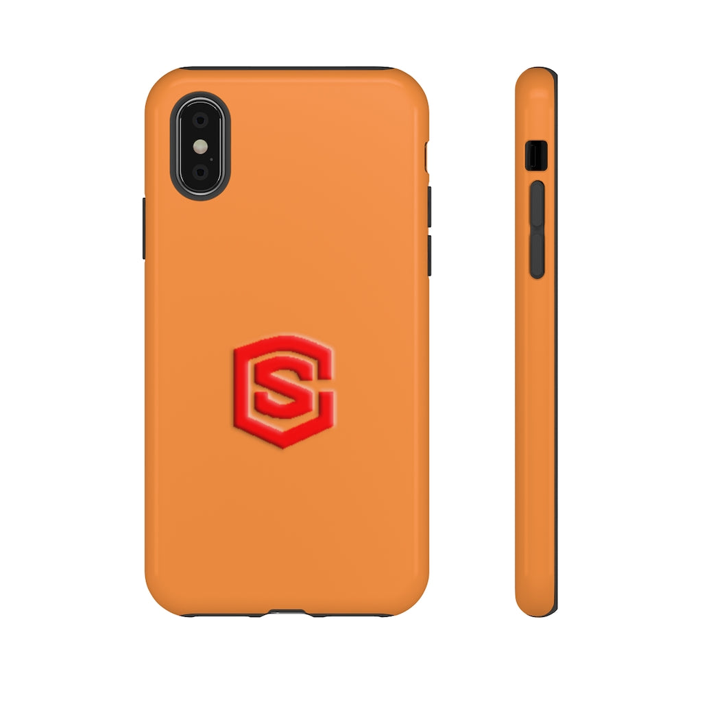 Orange Tough Cases Red Logo
